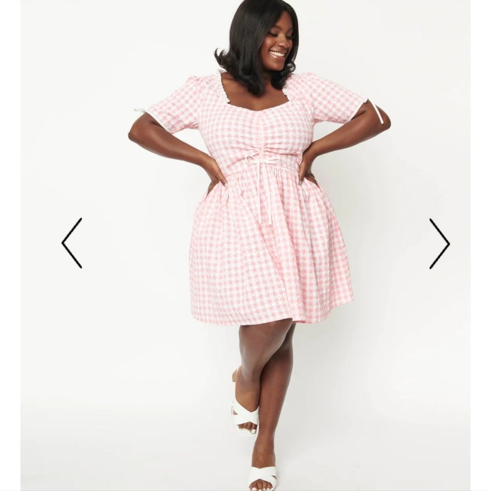 Smak Parlour retro gingham dream with POCKETS! Plus size 😊